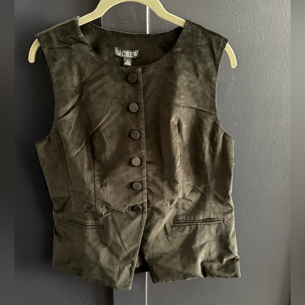 J. Crew Women's black velvet Vest